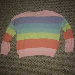 Rainbow Pastel Striped Sweater